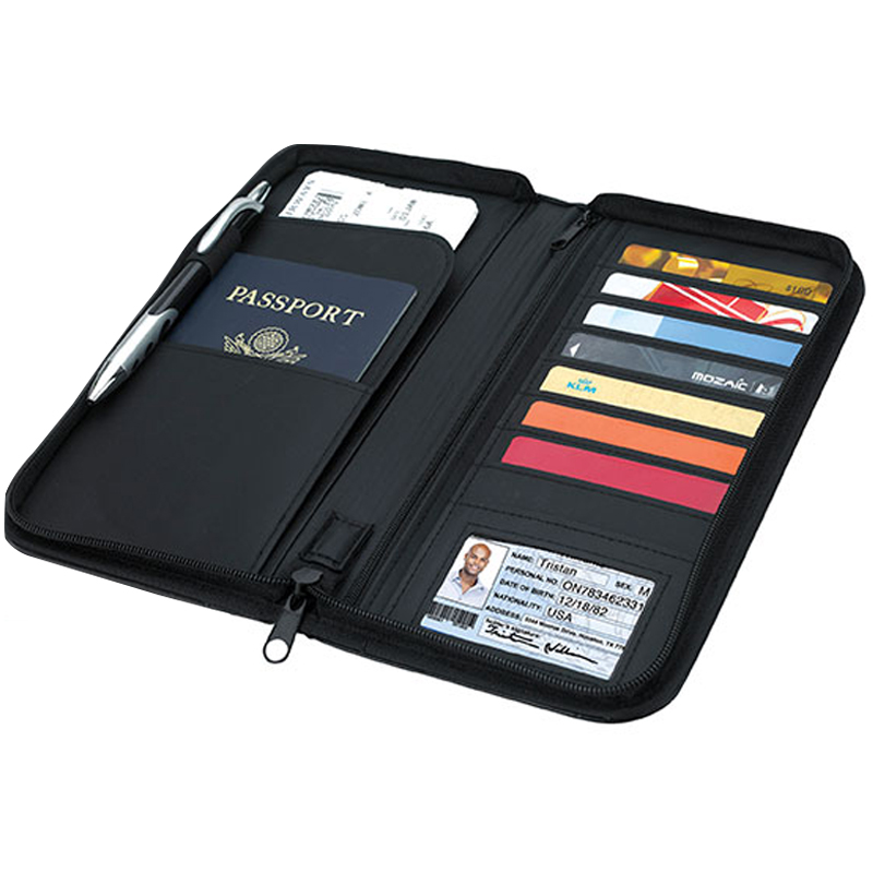 Personalized Travel Zippered Wallets X11242 DiscountMugs